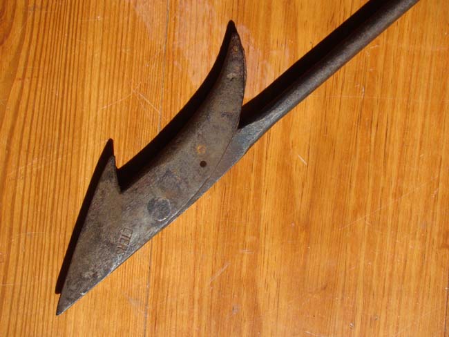 A fine iron 'Togglehead' whaling HARPOON made by Charles E. Peters of New Bedford, circa 1890-1910